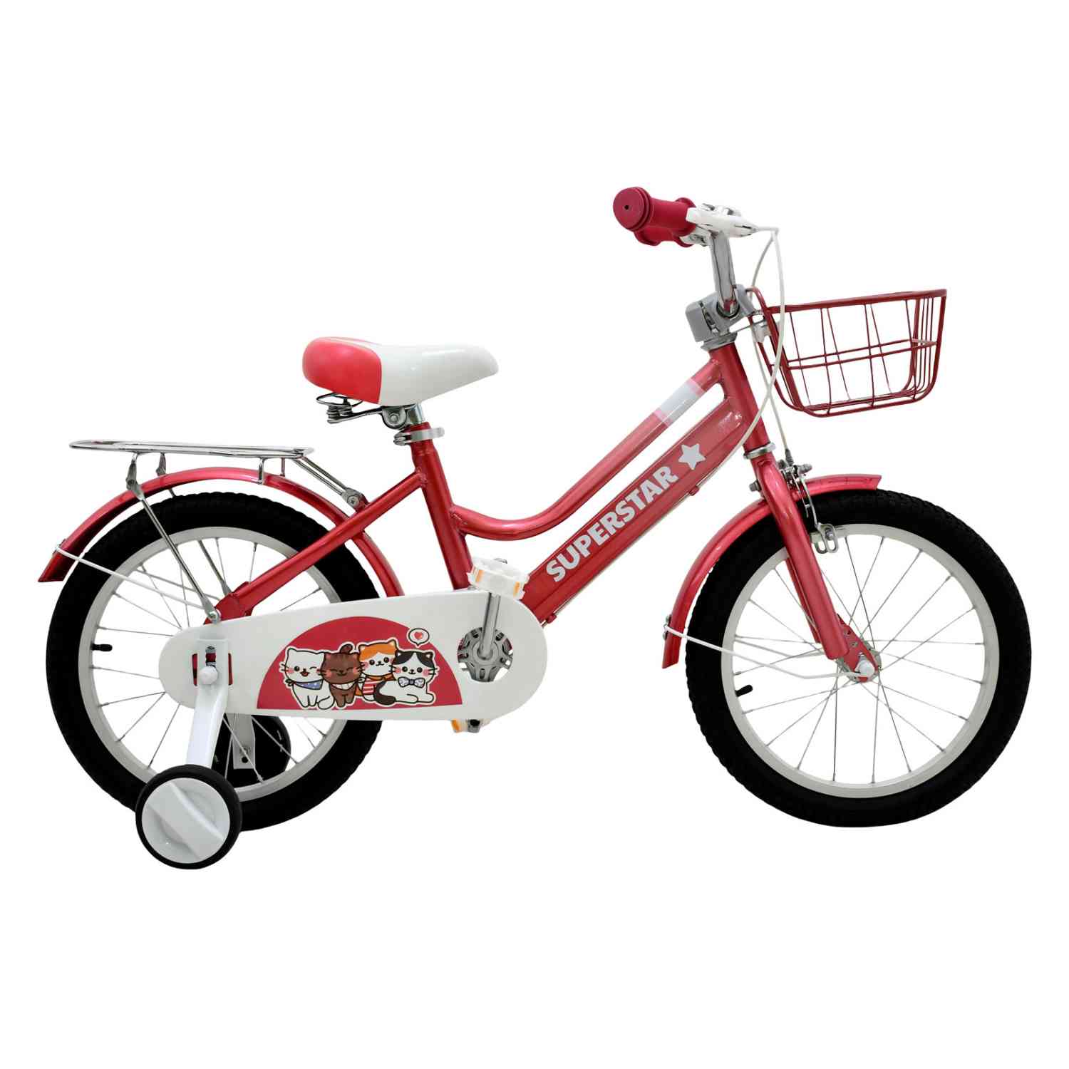 Foto 3 pulgar | Bicicleta Infantil Roja Niños Rodada 16 Con Canasta