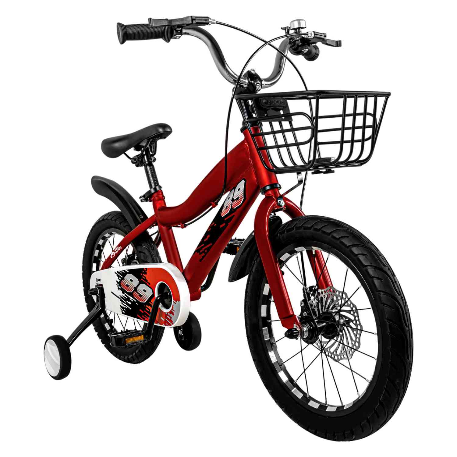 Bicicleta Infantil Roja Niños Rodada 16 Con Canasta Racing