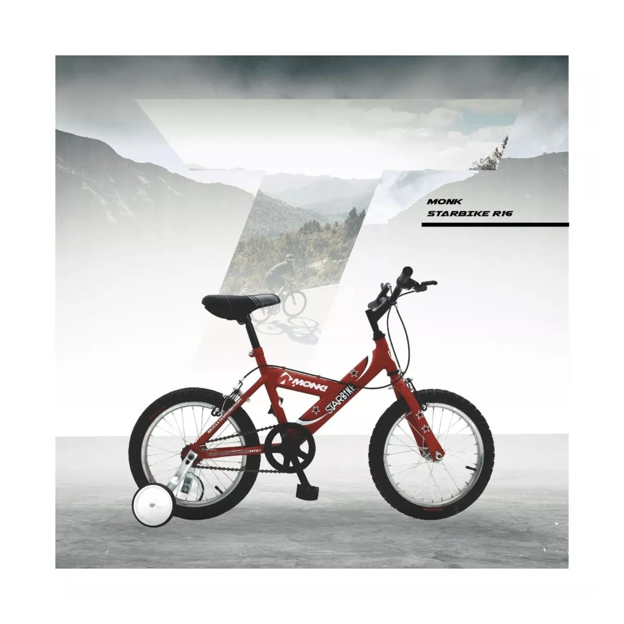 Foto 6 pulgar | Bicicleta Infantil Monk Starbike R16 Rojo