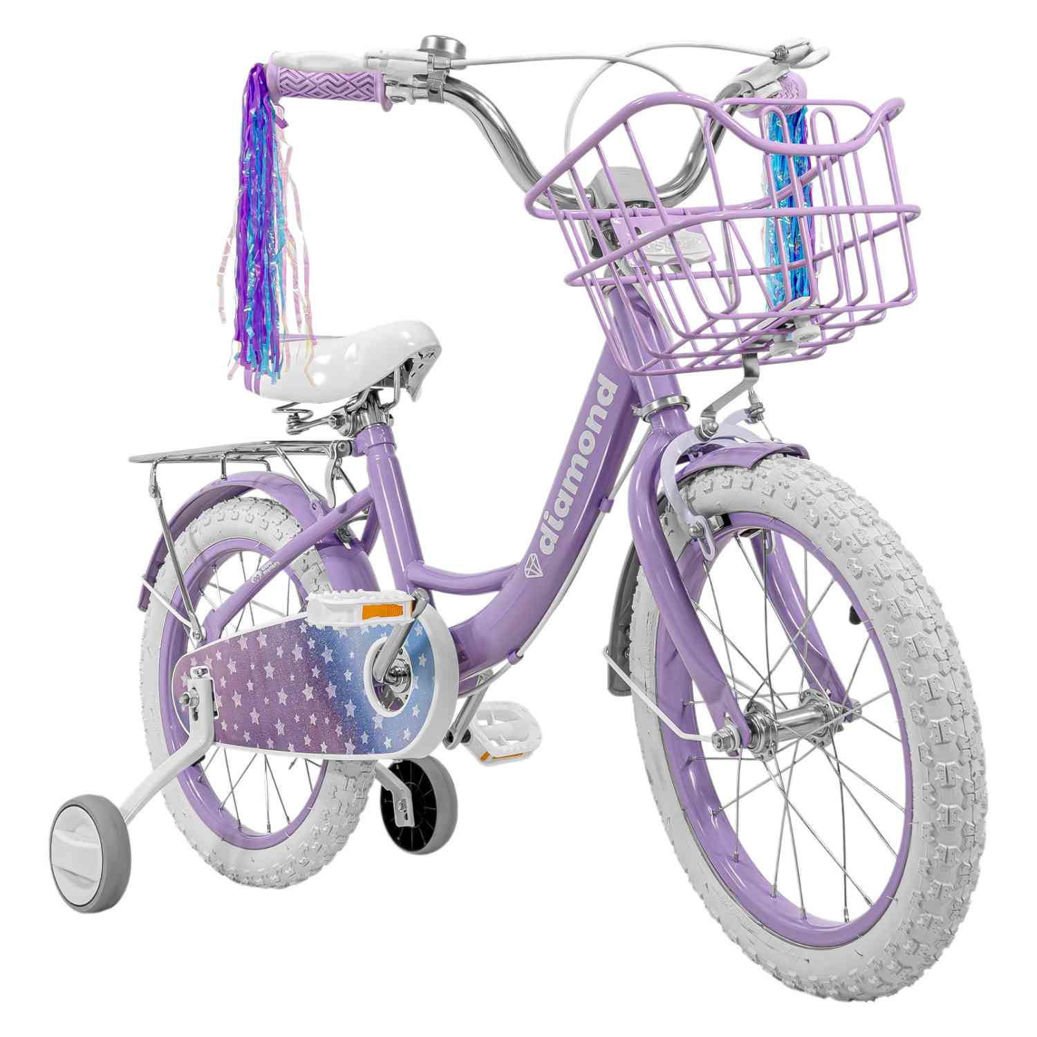 Foto 2 pulgar | Bicicleta Infantil Morada Niña Rodada 16 Con Canasta