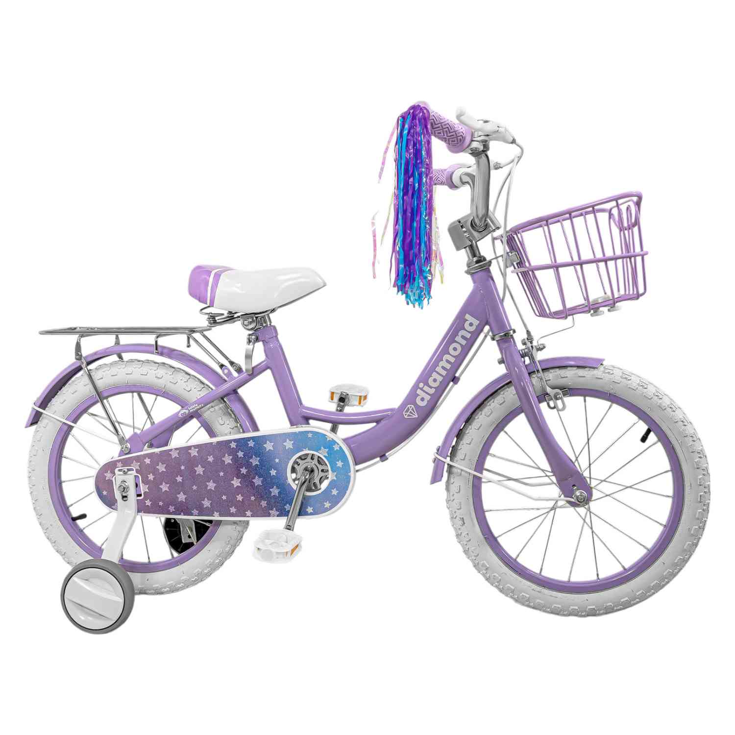 Foto 3 pulgar | Bicicleta Infantil Morada Niña Rodada 16 Con Canasta