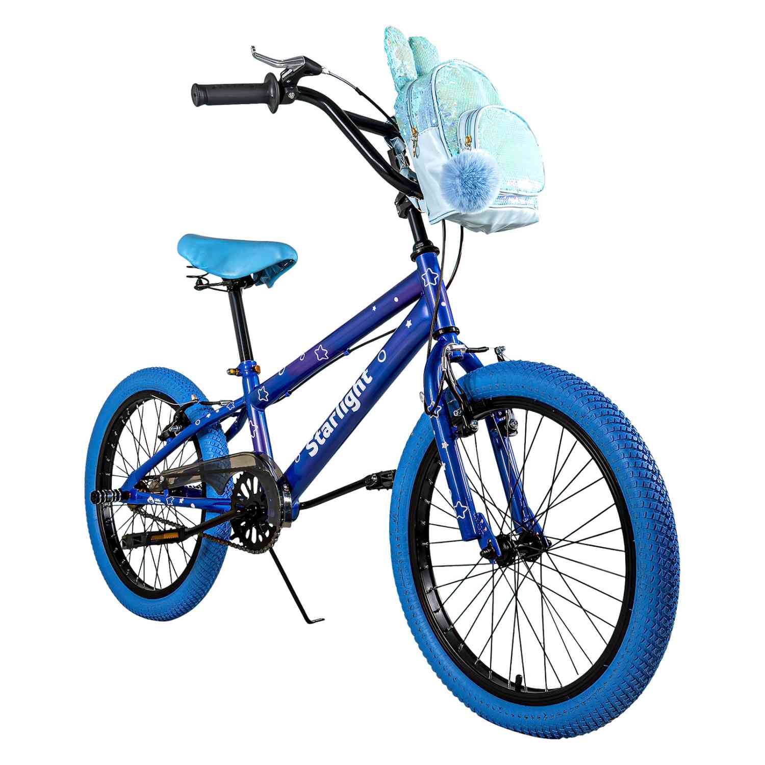 Foto 2 pulgar | Bicicleta Infantil Rodada 20 Niños Bici Starlight Color Azul Little Monkey