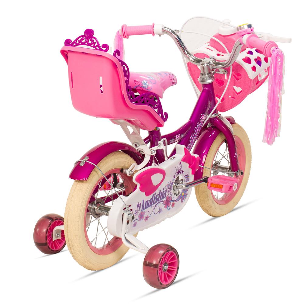 Foto 4 pulgar | Bicicleta Infantil R12 Morada Canastilla Anfora Portamuñecas