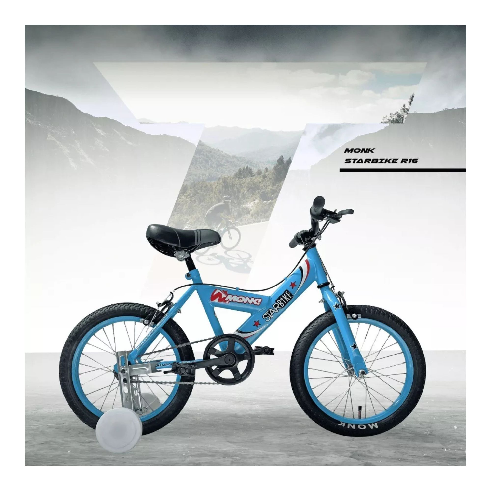 Foto 7 pulgar | Bicicleta Infantil Monk Starbike R16 Azul Claro