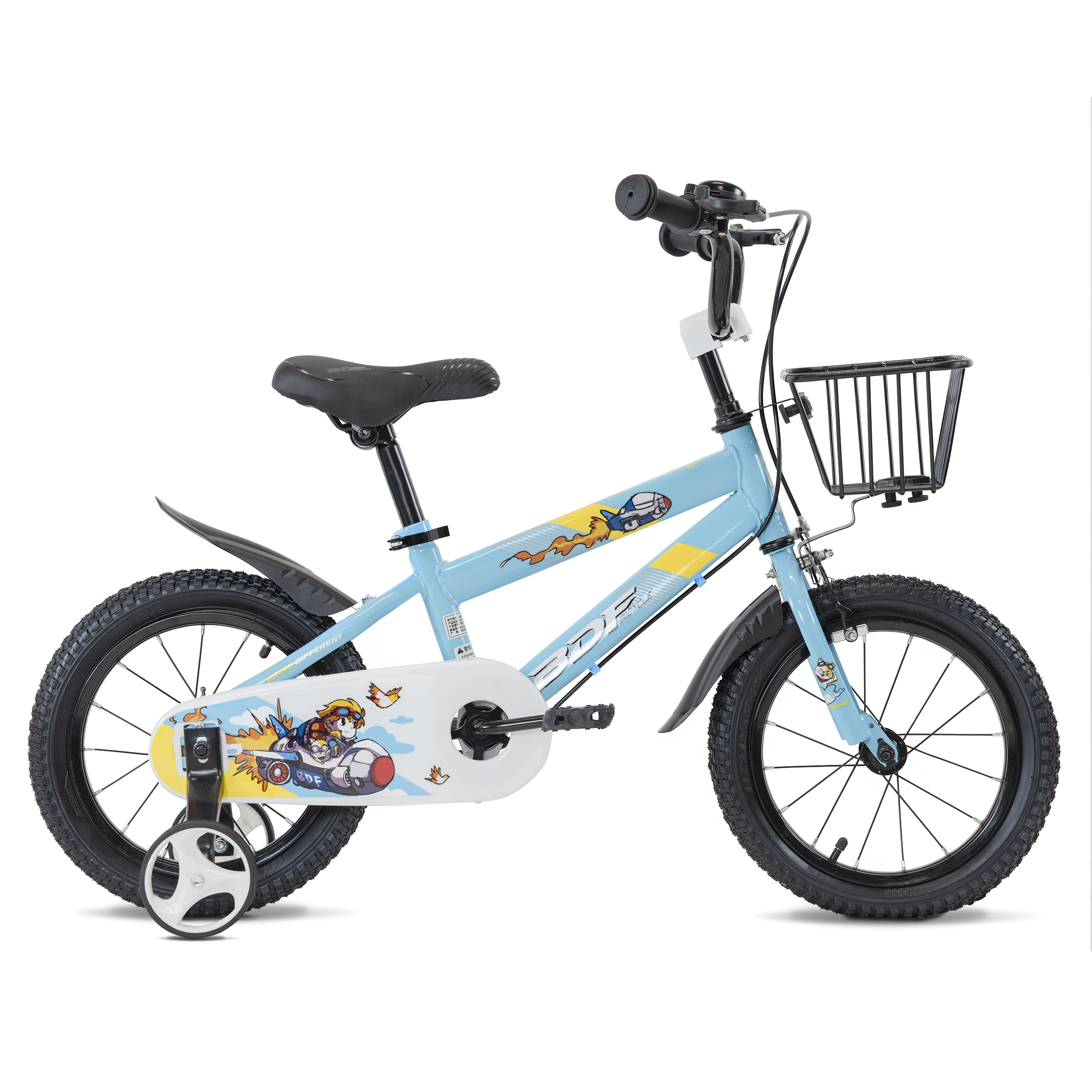 Bicicleta Rocatomic Rocket R14 Llanta Entrenamiento Niños (celeste)