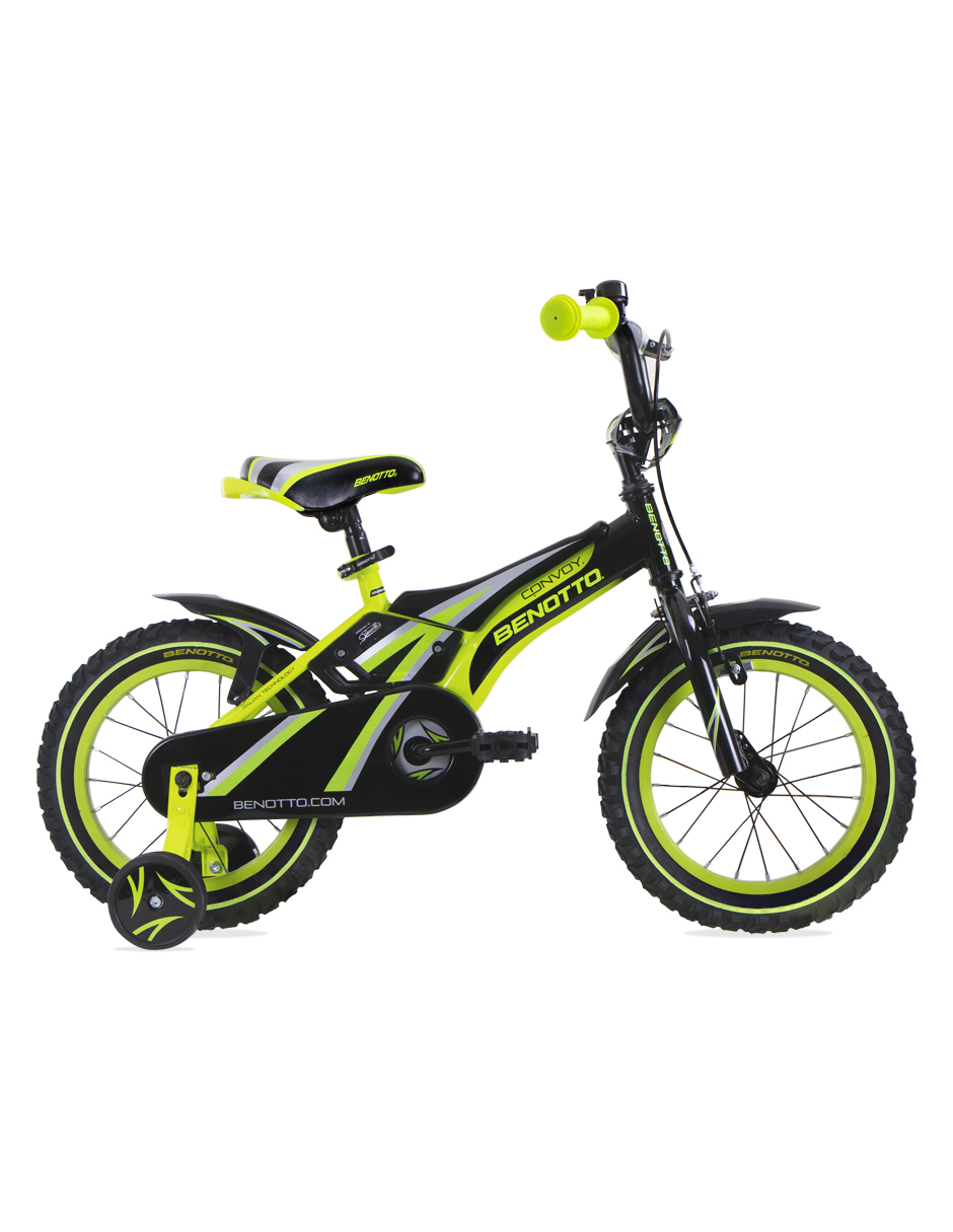 Foto 2 pulgar | Bicicleta Benotto Infantil Convoy R14 1v. Niño Frenos Caliper/contrapedal Acero Negro/amarillo Neon Talla:un