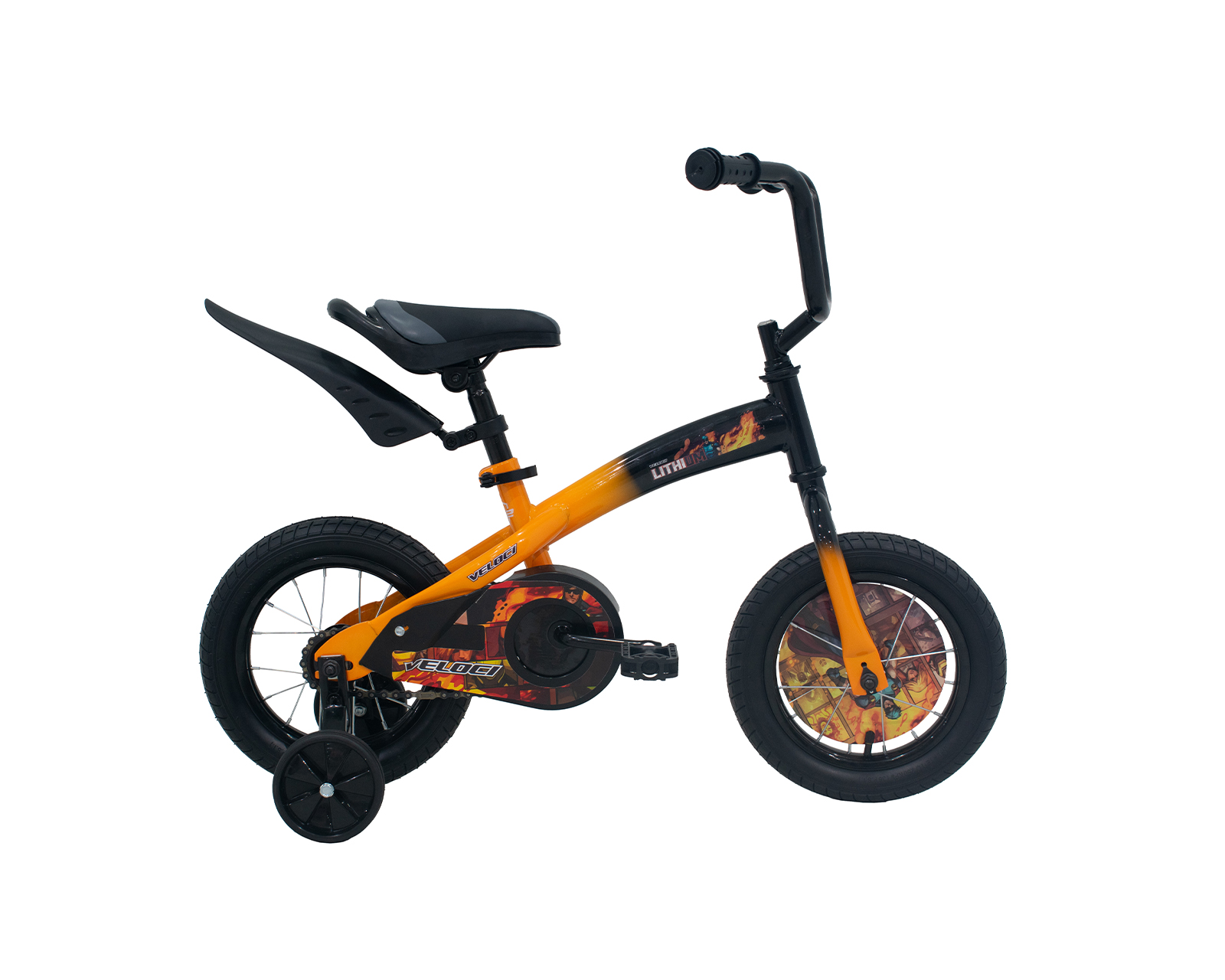 Foto 2 pulgar | Bicicleta Veloci Lithium Rodada 12 Naranja Infantil