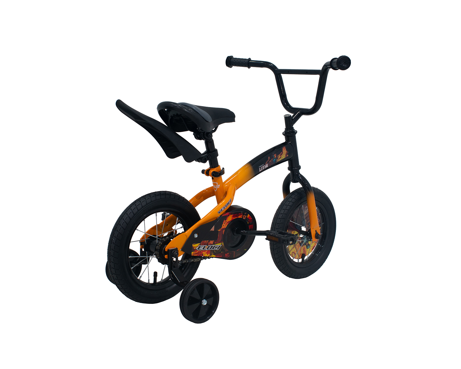 Foto 3 pulgar | Bicicleta Veloci Lithium Rodada 12 Naranja Infantil