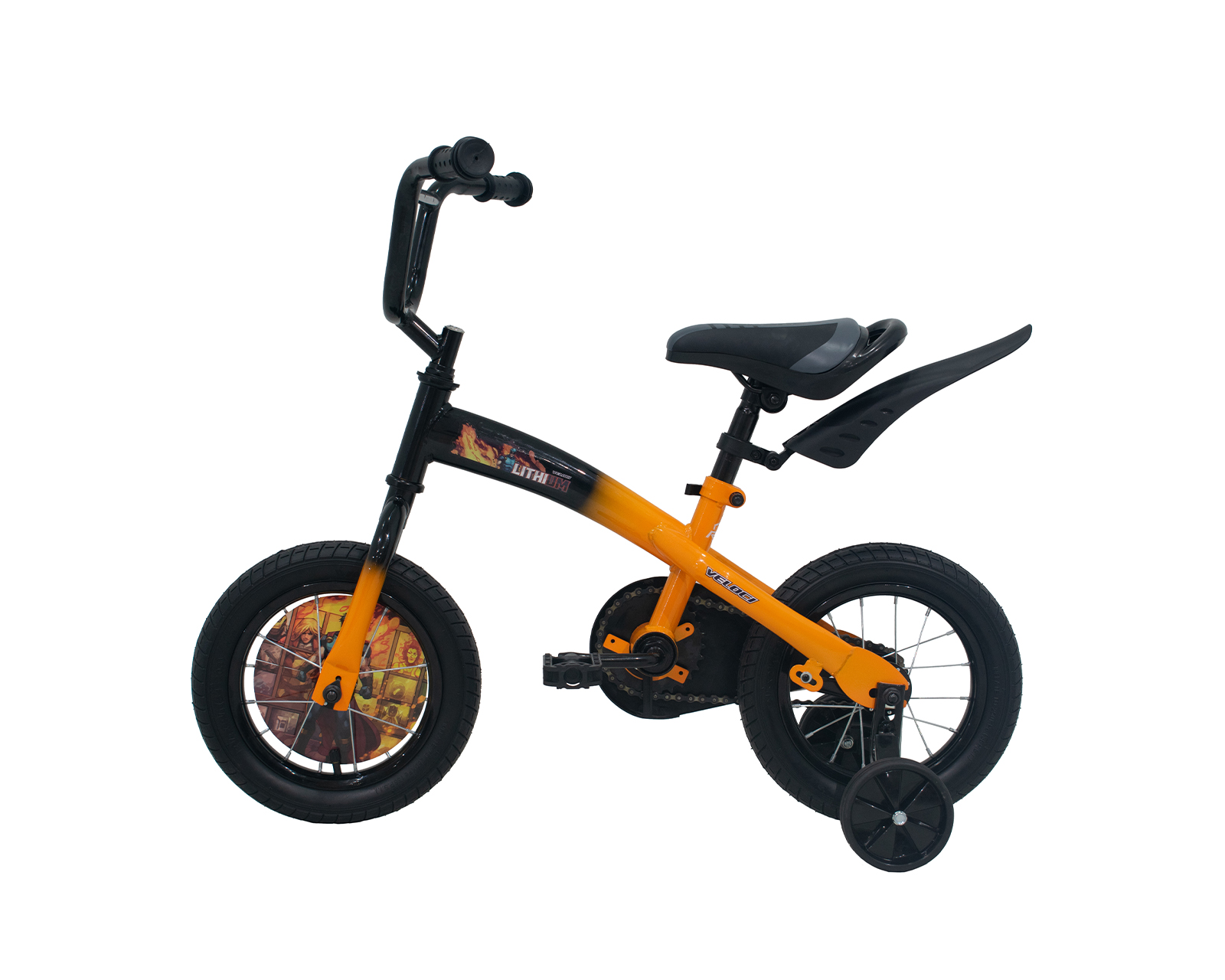 Foto 9 pulgar | Bicicleta Veloci Lithium Rodada 12 Naranja Infantil