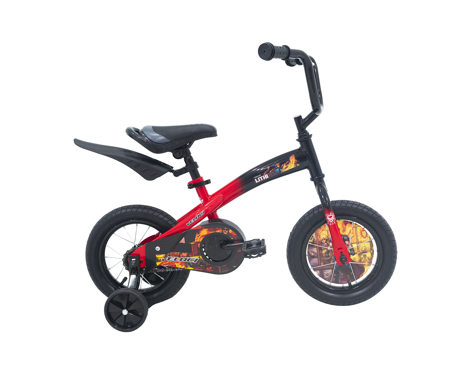 Bicicleta Veloci Lithium Rodada 12 Rojo Infantil