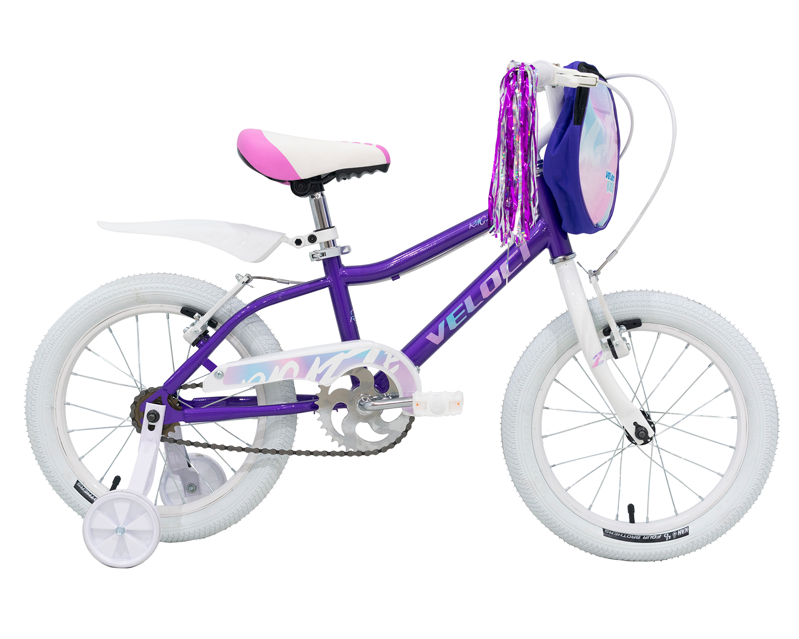 Bicicleta Veloci Ragazze Rodada 16 Morado Infantil