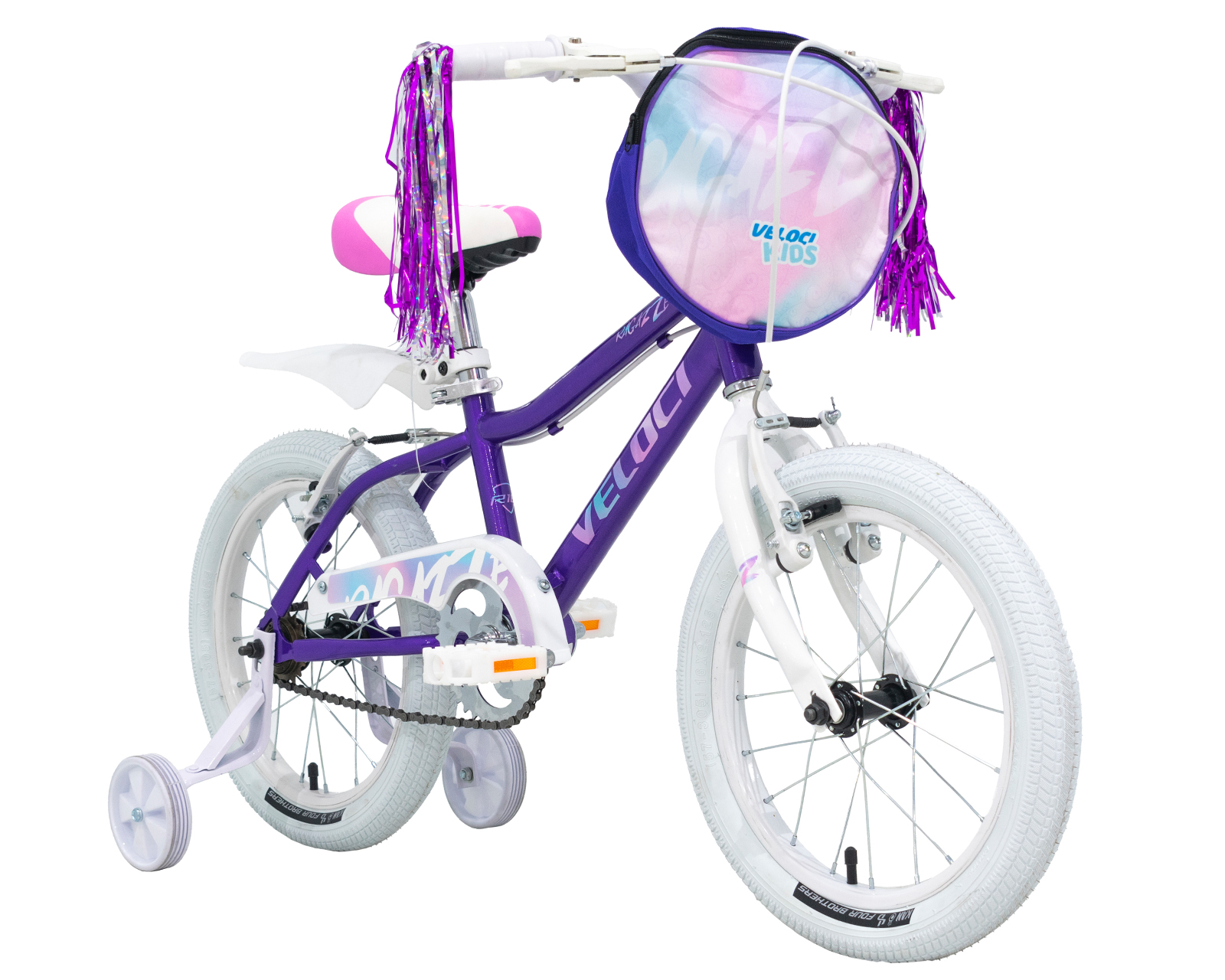 Foto 4 pulgar | Bicicleta Veloci Ragazze Rodada 16 Morado Infantil