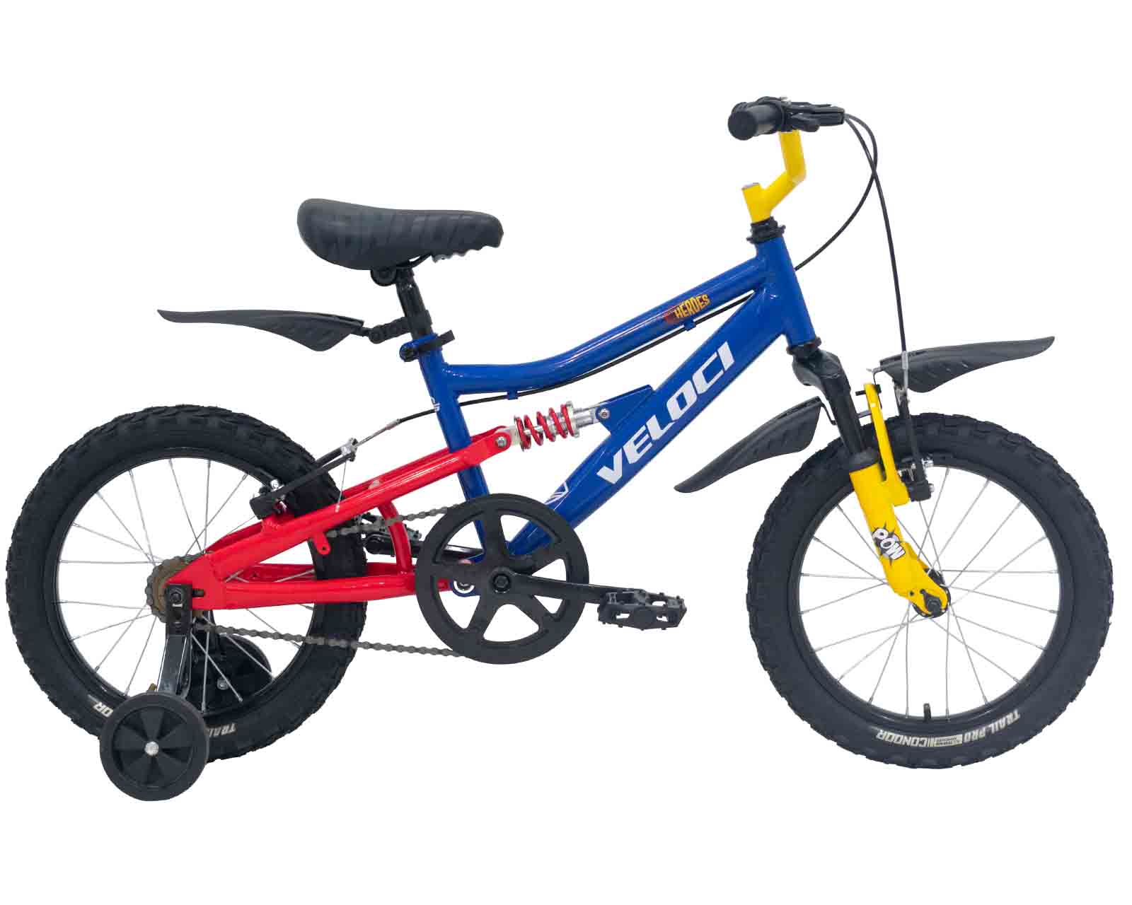 Bicicleta Veloci Heroes Rodada 16 Azul Infantil