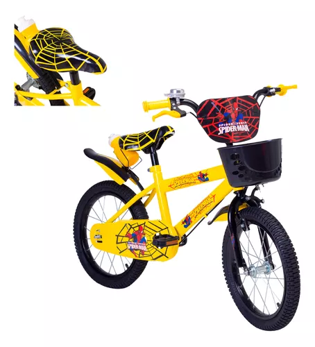 Aeiou Bicicleta Para Niños Qk-12 R20 Con Canasta Amarilla