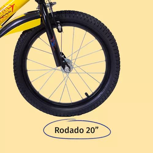 Foto 7 pulgar | Aeiou Bicicleta Para Niños Qk-12 R20 Con Canasta Amarilla