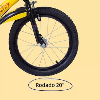 Foto 6 | Aeiou Bicicleta Para Niños Qk-12 R20 Con Canasta Amarilla