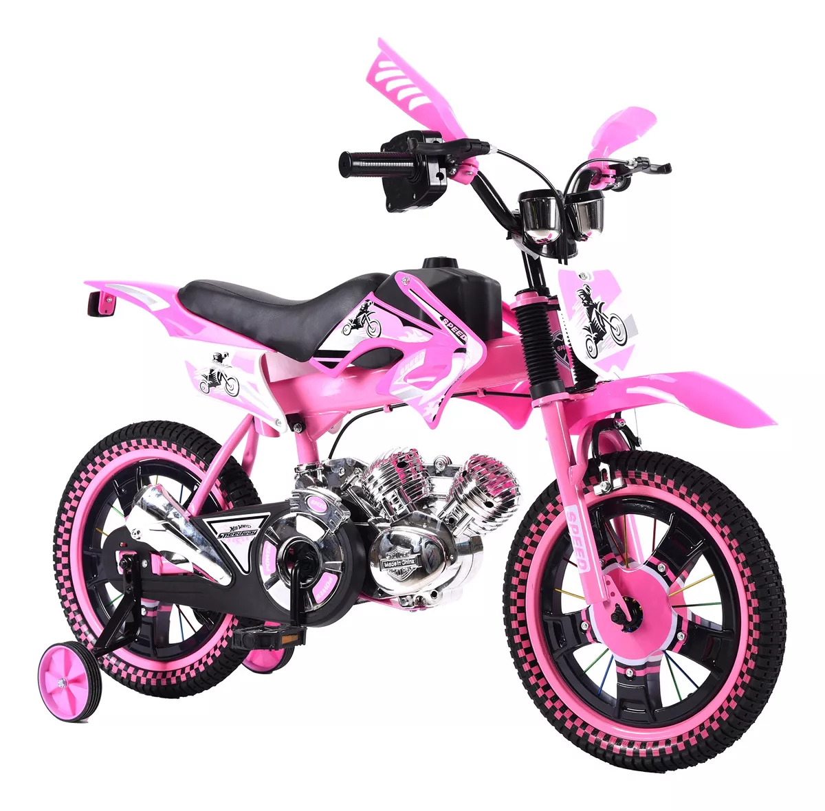 Foto 2 pulgar | Bicicleta Entrenadora Niños Aeiou Baj-15005 R16 Motocross Rosa