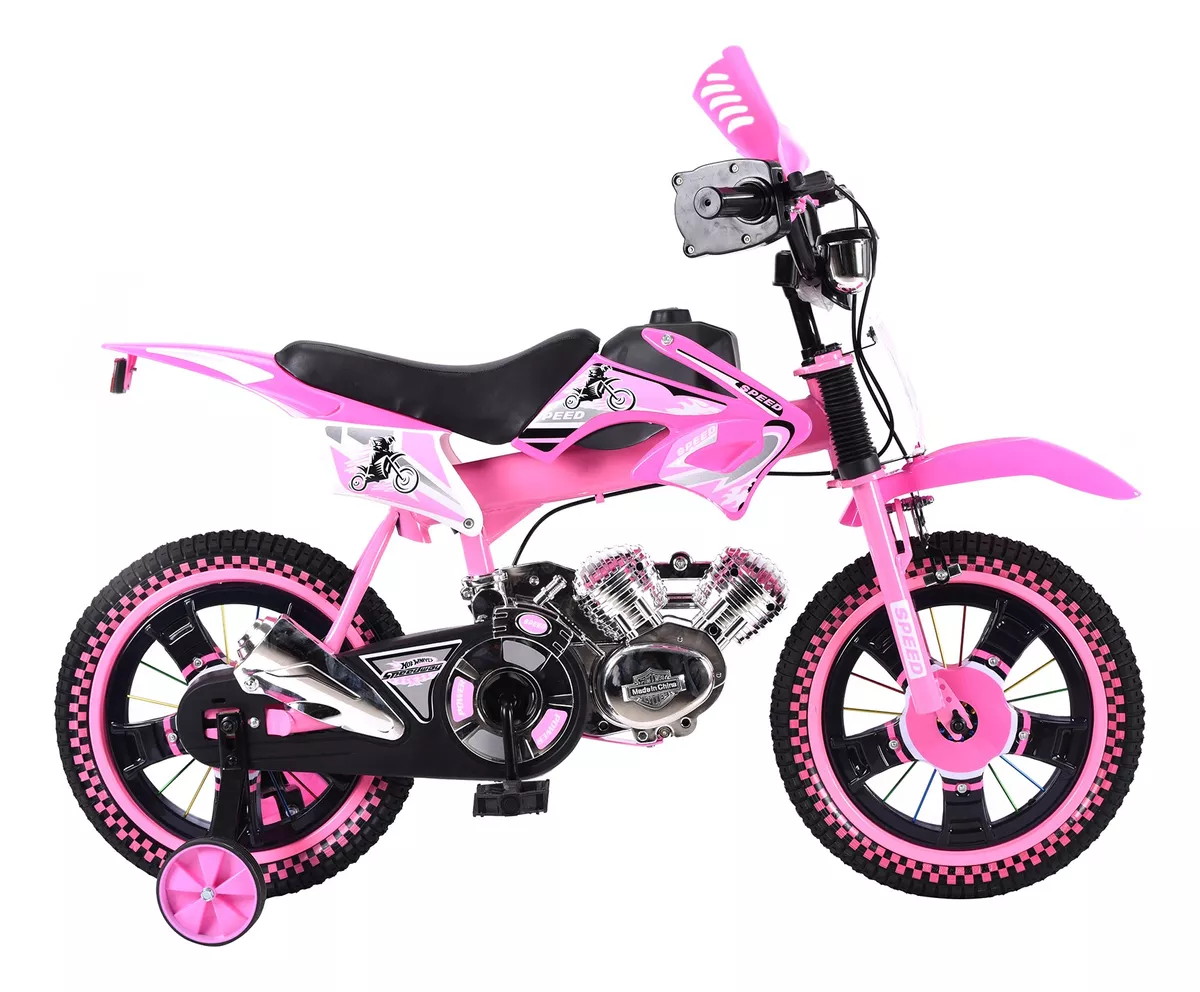 Foto 3 pulgar | Bicicleta Entrenadora Niños Aeiou Baj-15005 R16 Motocross Rosa