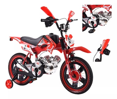 Foto 2 | Bicicleta Entrenadora Niños Aeiou Baj-15005 R16 Motocross Rojo