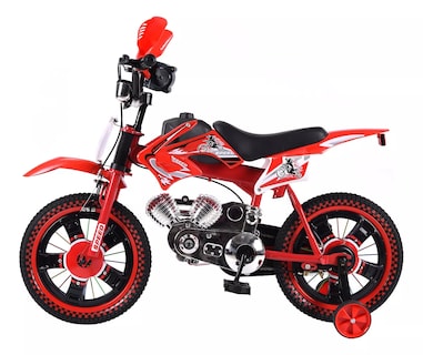 Foto 3 | Bicicleta Entrenadora Niños Aeiou Baj-15005 R16 Motocross Rojo