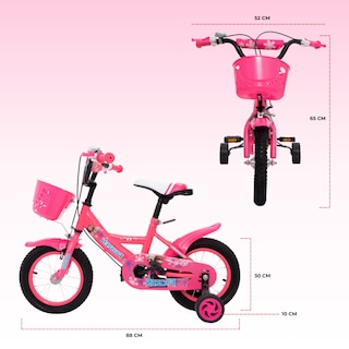 Foto 2 | Aeiou Bicicleta Infantil Qk-13 Rodado 12 Entrenadora Rosa