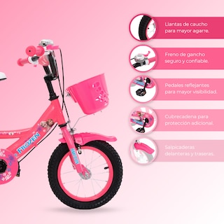 Foto 3 | Aeiou Bicicleta Infantil Qk-13 Rodado 12 Entrenadora Rosa