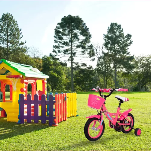 Foto 6 pulgar | Aeiou Bicicleta Infantil Qk-13 Rodado 12 Entrenadora Rosa