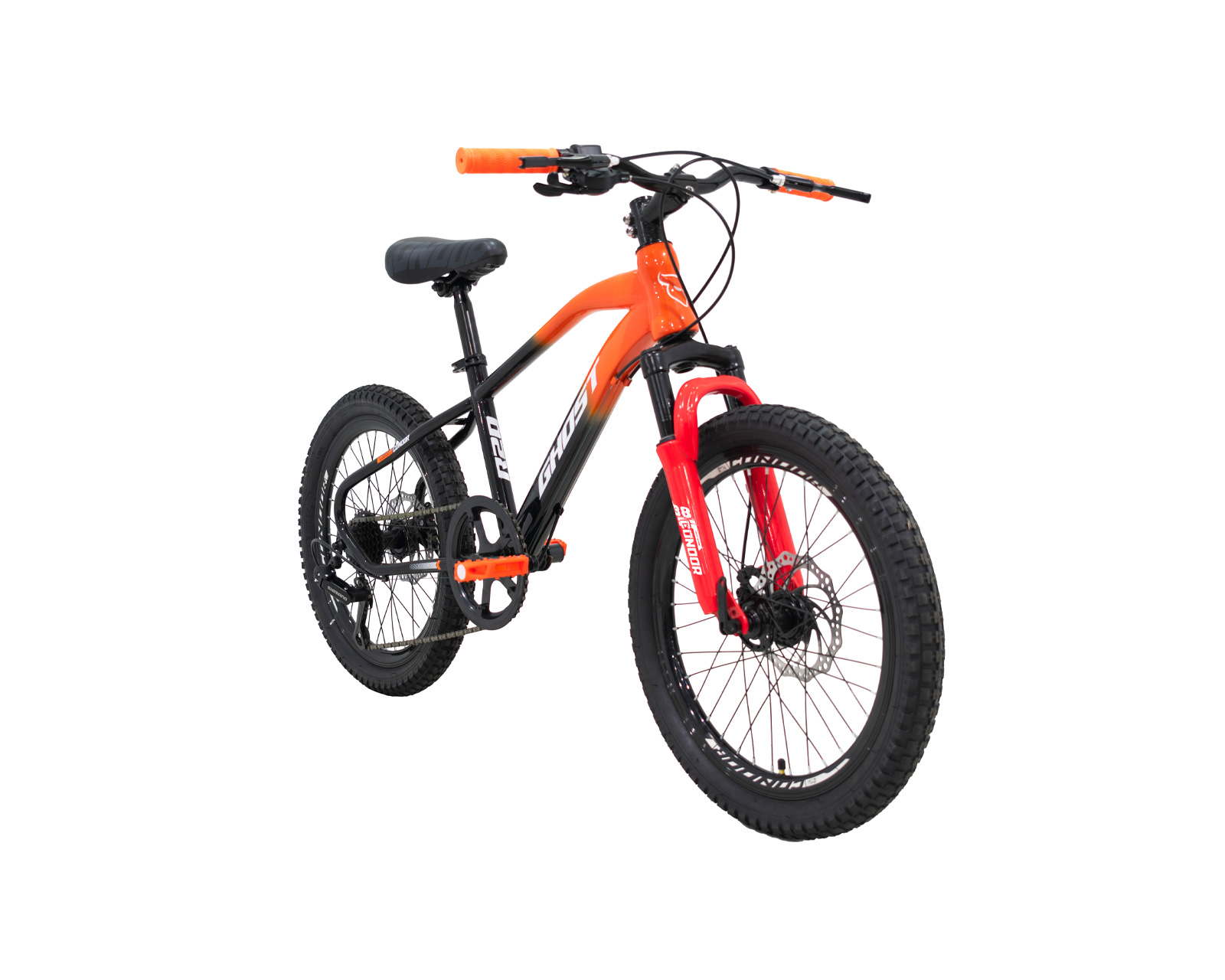 Foto 4 pulgar | Bicicleta Ghost Claw Rodada 20 Naranja De Montaña