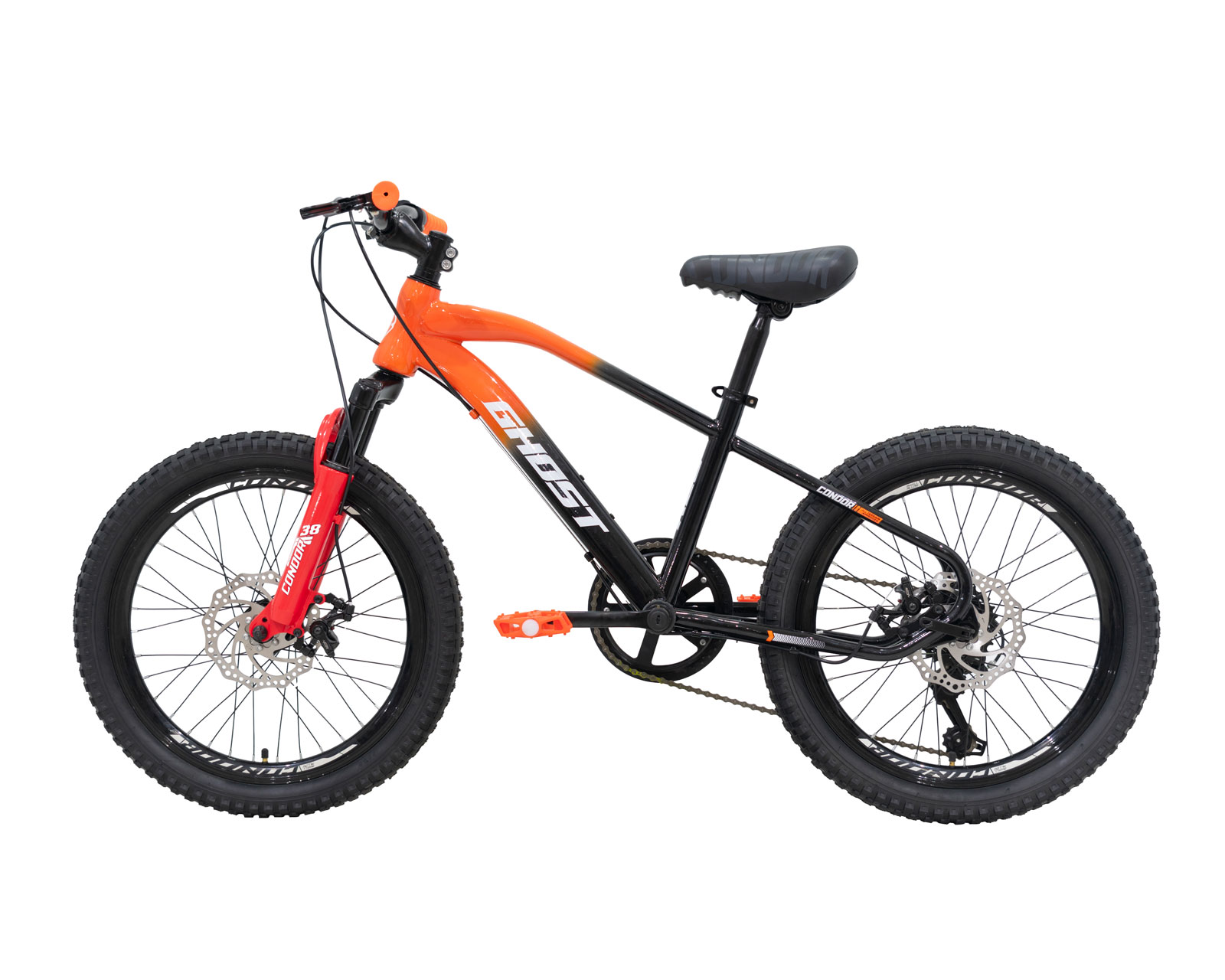 Foto 9 pulgar | Bicicleta Ghost Claw Rodada 20 Naranja De Montaña