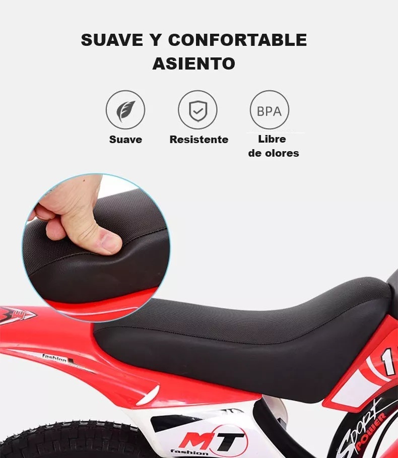 Foto 4 pulgar | Bicicleta R12 Infantil para Niños Foresker Tipo Motocicleta Roja Con Llantas Entrenadoras Y Canasta