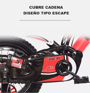 Foto 6 | Bicicleta R12 Infantil para Niños Foresker Tipo Motocicleta Roja Con Llantas Entrenadoras Y Canasta