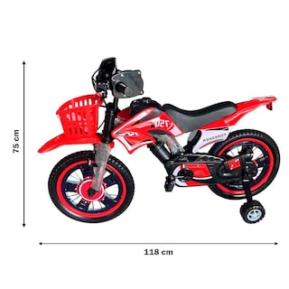 Foto 7 | Bicicleta R12 Infantil para Niños Foresker Tipo Motocicleta Roja Con Llantas Entrenadoras Y Canasta