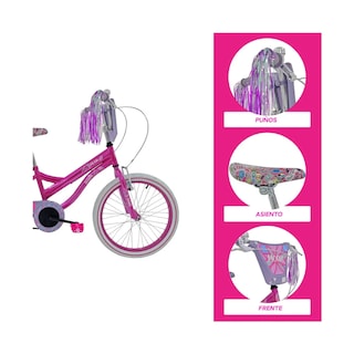 Foto 4 | Bicicleta Infantil Monk Shaini Rodada 20 Para Niñas