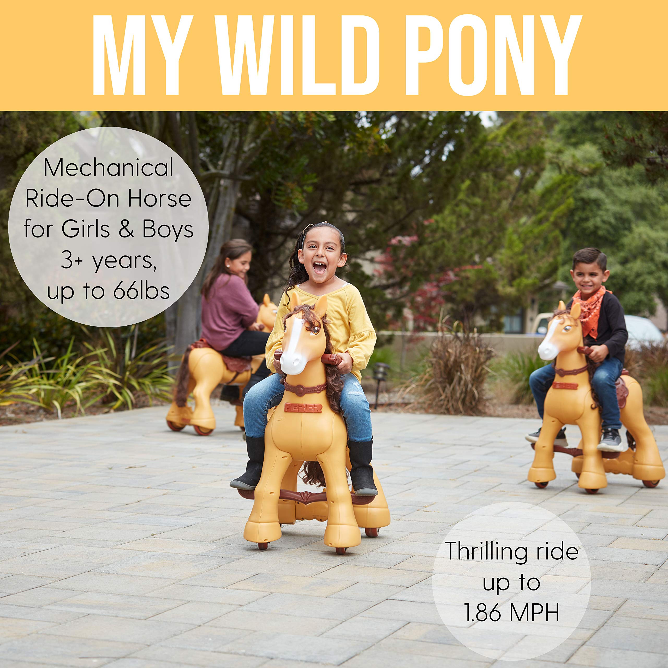 Foto 4 pulgar | Caballo Motorizado Ecr4kids My Wild Pony 12 V Eléctrico - Venta Internacional.