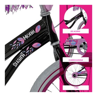 Foto 3 | Bicicleta Infantil Monk Shaini Rodada 20 Para Niñas