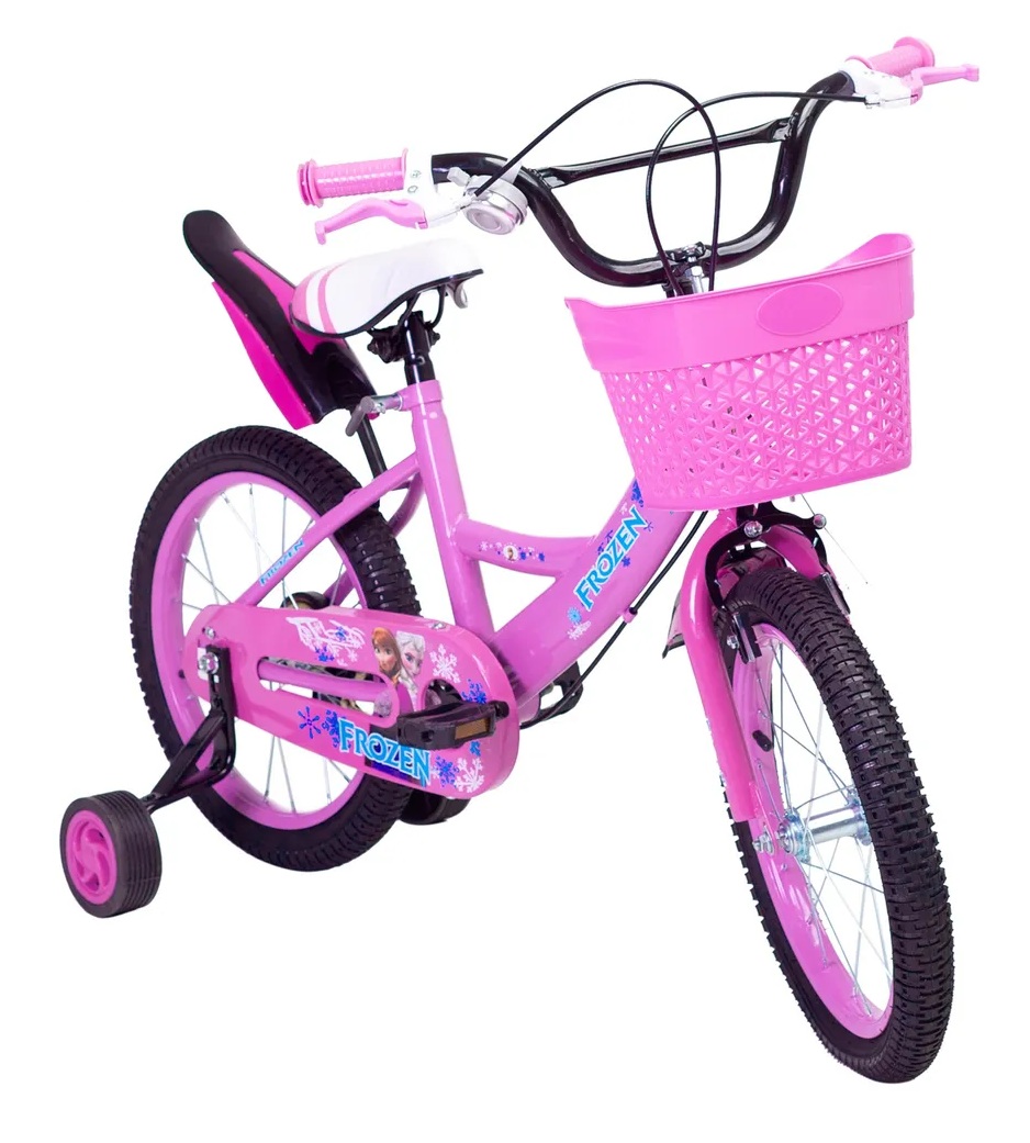 Foto 2 pulgar | Bicicleta Para Niños Aeiou Qk-12 R12 Con Portabotella Rosa