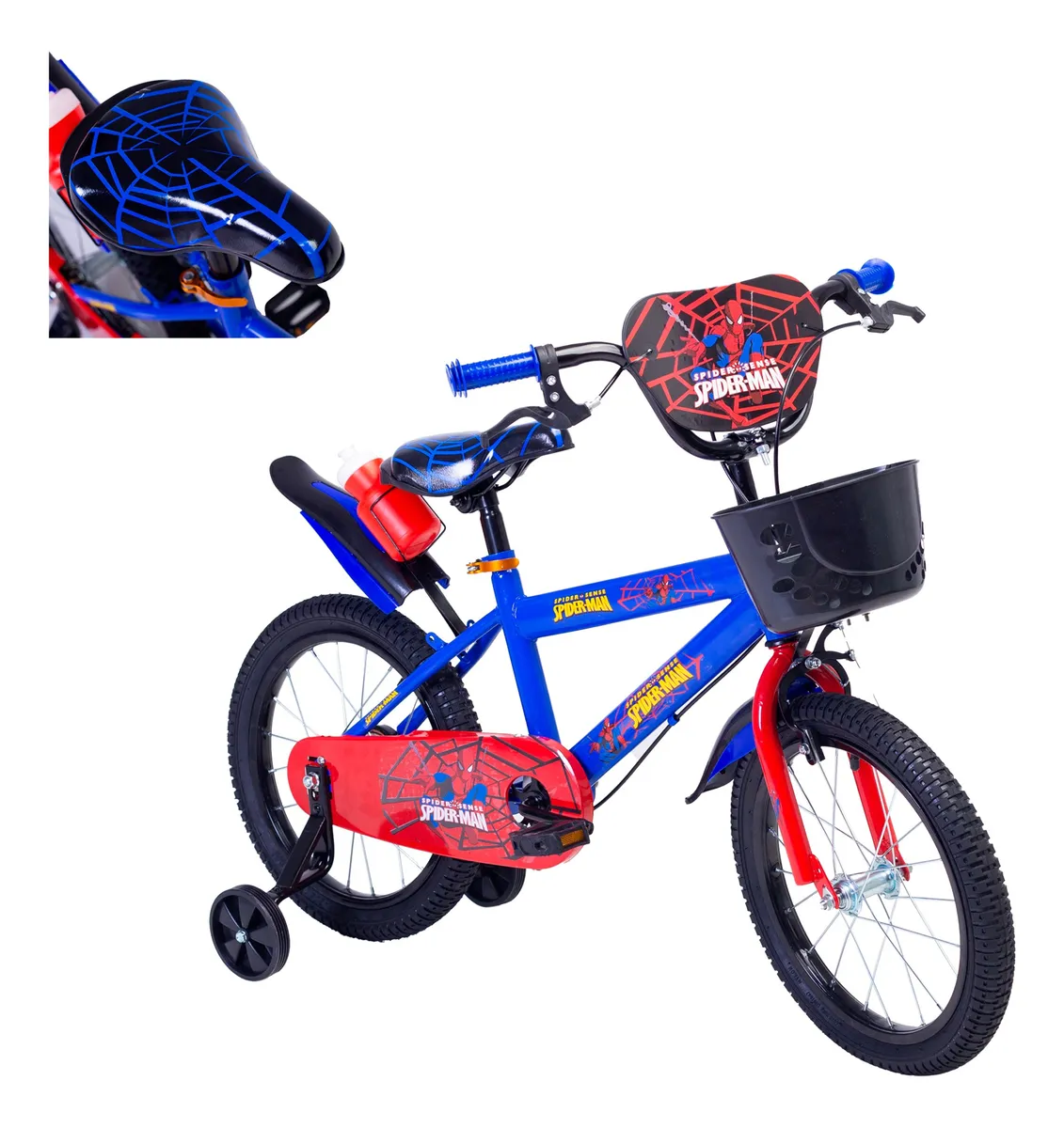 Foto 3 pulgar | Bicicleta Para Niños Aeiou Qk-12 R12 Con Portabotella Azul