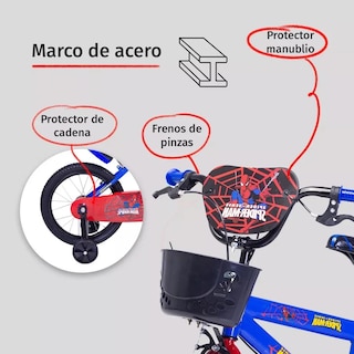 Foto 3 | Bicicleta Para Niños Aeiou Qk-12 R12 Con Portabotella Azul