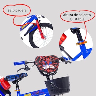 Foto 4 | Bicicleta Para Niños Aeiou Qk-12 R12 Con Portabotella Azul