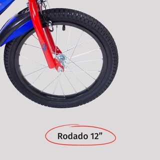 Foto 6 | Bicicleta Para Niños Aeiou Qk-12 R12 Con Portabotella Azul