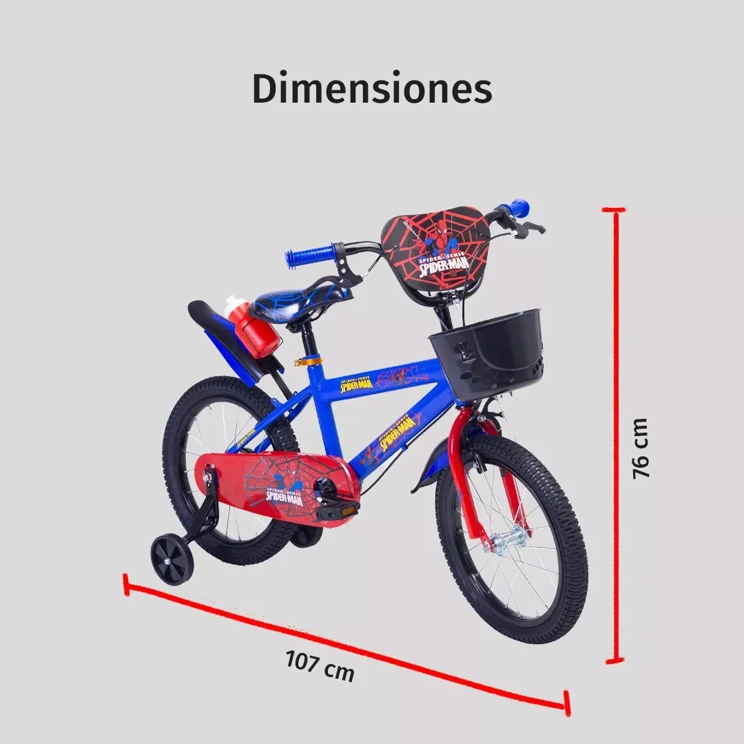 Foto 8 pulgar | Bicicleta Para Niños Aeiou Qk-12 R12 Con Portabotella Azul