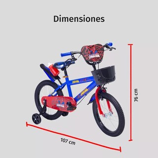 Foto 7 | Bicicleta Para Niños Aeiou Qk-12 R12 Con Portabotella Azul