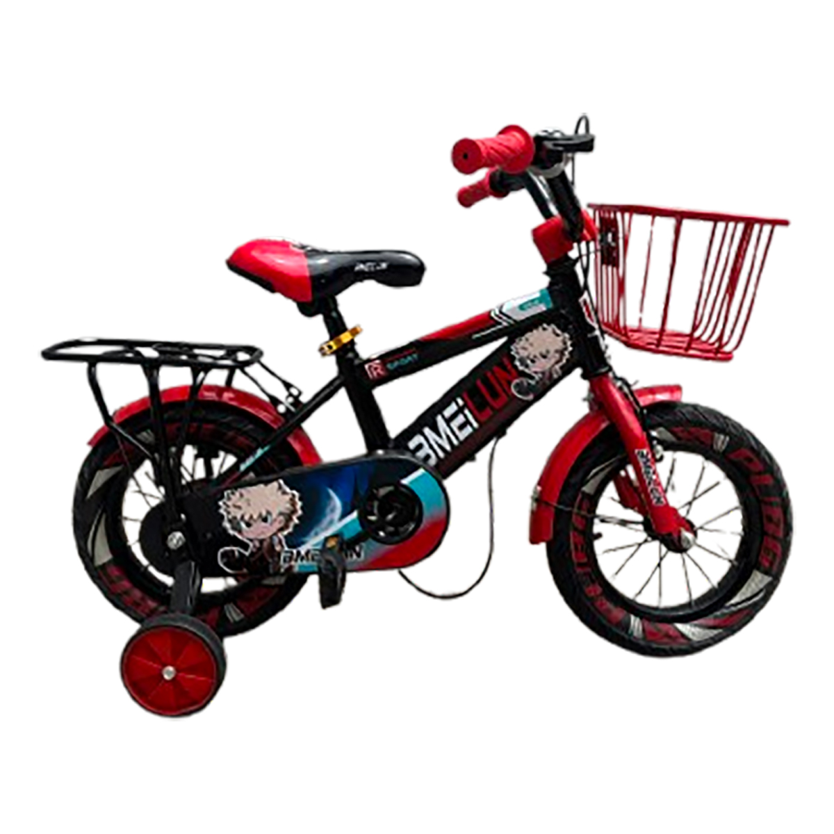 Foto 1 | Bicicleta Infantil R12 Con Ruedas De Entrenamiento Y Canasta Con Personaje