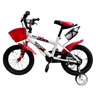 Foto 1 | Bicicleta Infantil R12 Rojo Y Blanco Con Ruedas De Entrenamiento Y Canasta Completa