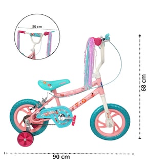 Foto 7 | Bicicleta Infantil Niñas R12 Ruedas Auxiliares Goma Unibike -ohlala