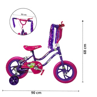 Foto 7 | Bicicleta Infantil Niñas R12 Ruedas Auxiliares Goma Unibike - Spring