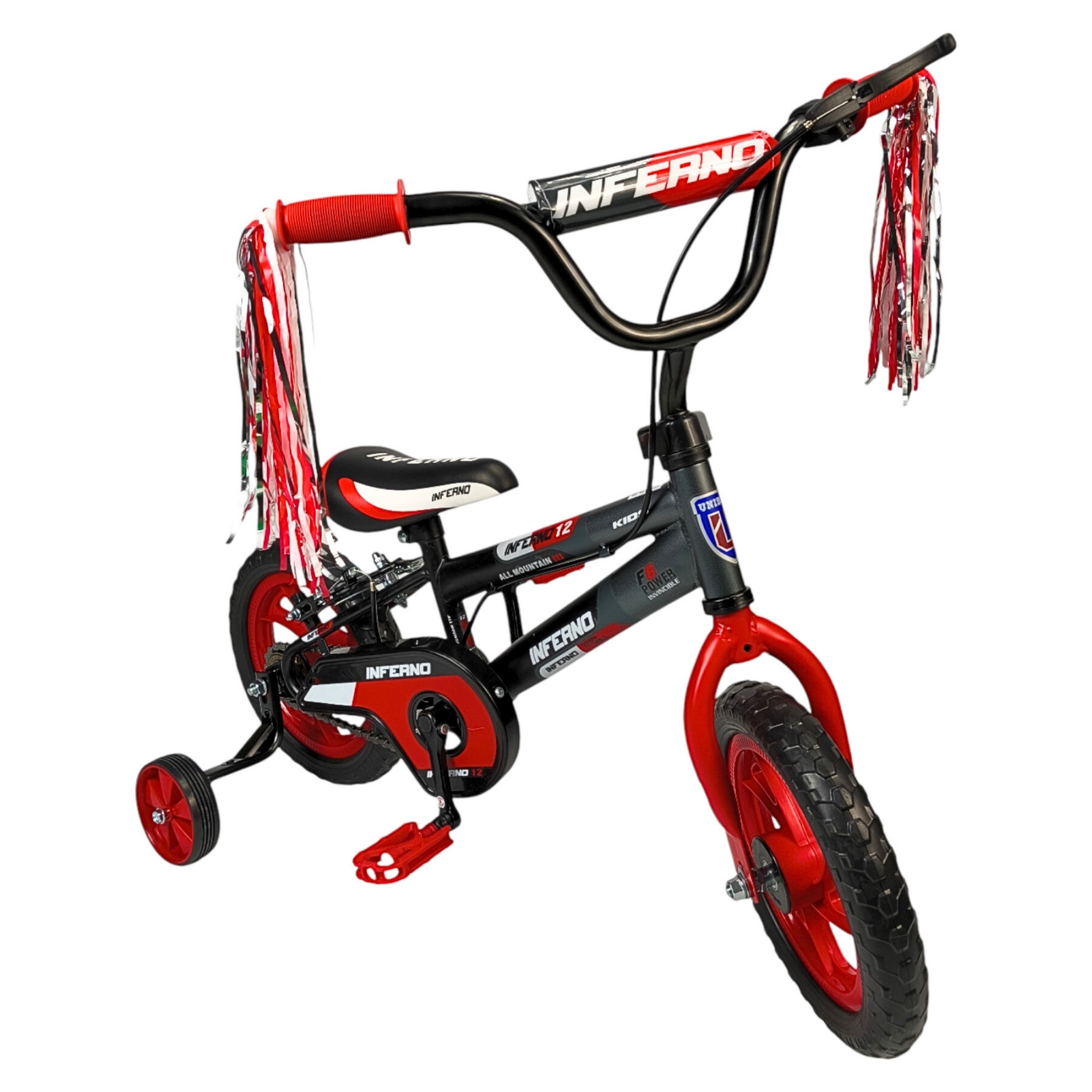 Foto 2 pulgar | Bicicleta Infantil Niños R12 Ruedas Auxiliares Goma Unibike - Rojo