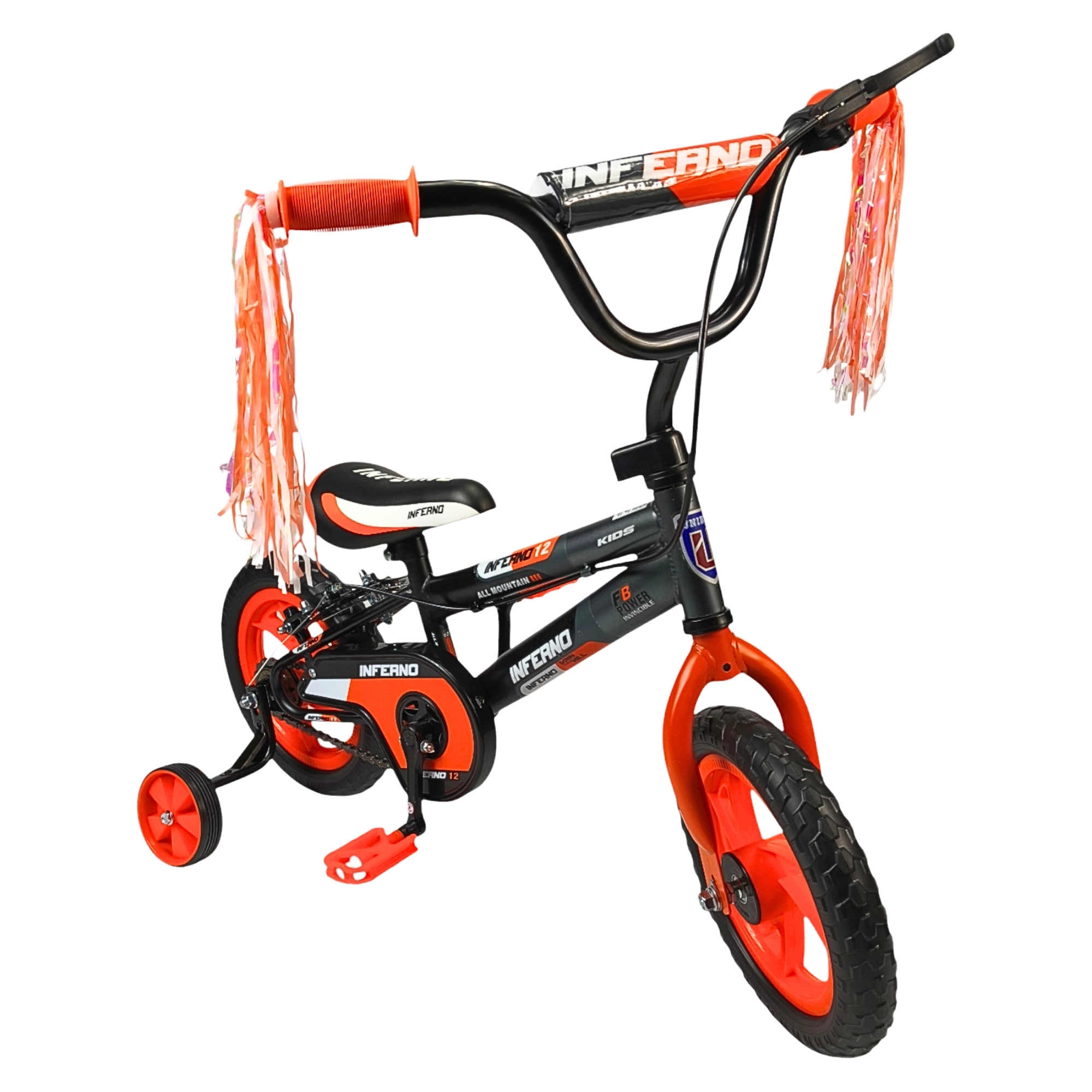 Foto 1 | Bicicleta Infantil Niños R12 Ruedas Auxiliares Goma Unibike - Naranja