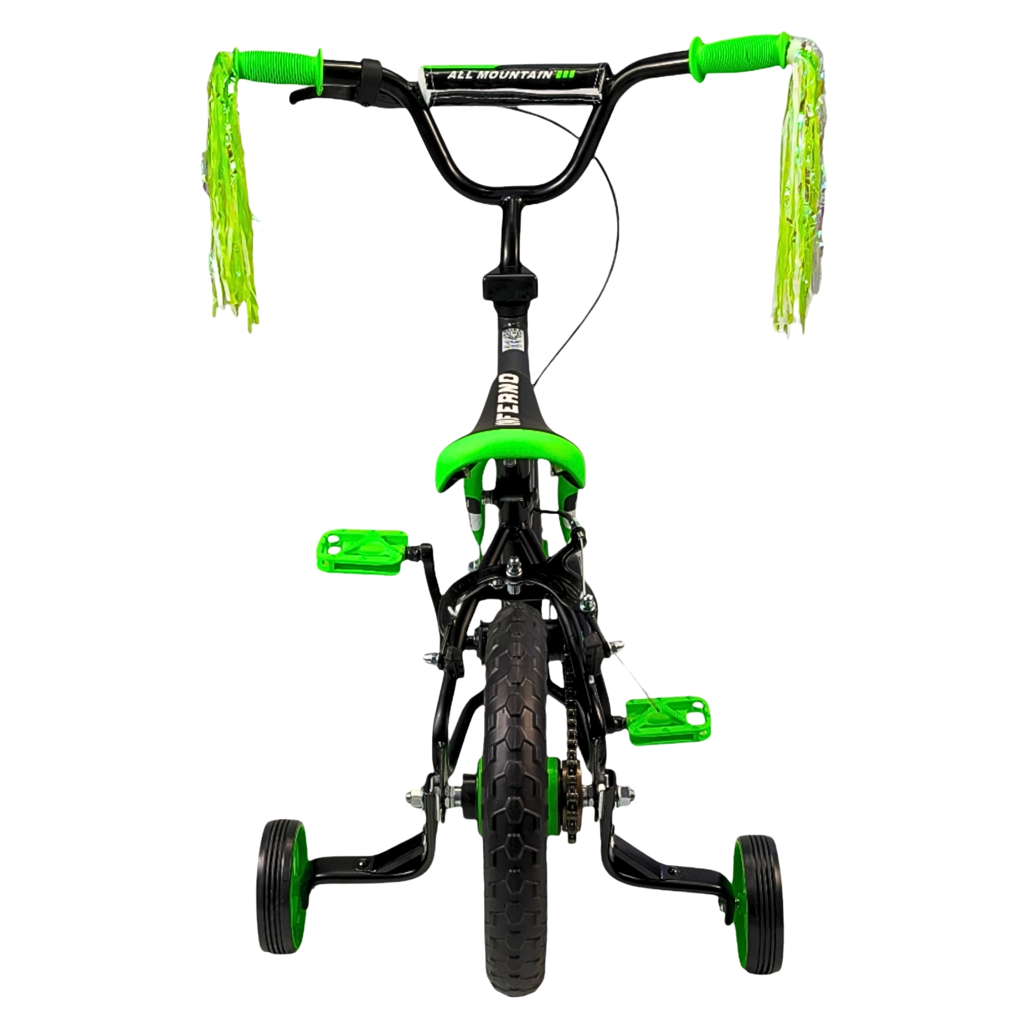 Foto 6 pulgar | Bicicleta Infantil Niños R12 Ruedas Auxiliares Goma Unibike - Verde