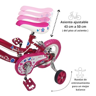 Foto 3 | Bicicleta Infantil Niñas R12 Ruedas Auxiliares Goma Unibike - Sunny